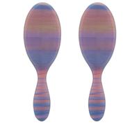Wet Brush Original Lot de 2 brosses à cheveux démêlantes, violet (Desert Afterglow), poils IntelliFlex ultra doux, poils démêlants qui glissent à travers les nœuds (cheveux mouillés, secs et abîmés