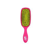 Wet Brush Shine Enhancer Brosse avec Intelliflex doux et poils de sanglier naturels pour aider à distribuer les cheveux huiles naturelles sans casser les cheveux, rose