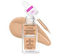 Wet n Wild Bare Focus Niacinamide Skin Tint, Hydratant Teinté à l'Acide Hyaluronique, Fond de Teint Sérum Léger Glow, Maquillage Oil-Free, Cream Beige