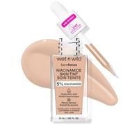 Wet n Wild Bare Focus Niacinamide Skin Tint, Fond de Teint Léger avec Formule Modulable, Enrichi en Acide Hyaluronique et VitamineE pour un Look Radieux, Natural Light