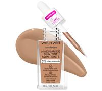 Wet n Wild Bare Focus Niacinamide Skin Tint, Hydratant Teinté à l'Acide Hyaluronique, Fond de Teint Sérum Léger Glow, Maquillage Oil-Free, Deep
