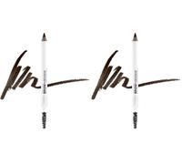 Wet n Wild Crayon à sourcils Brow-Sessive, Crayon à double extrémité avec brosse pour sourcils fins et épais, Effet look naturel, Couleur modulable, Brun Foncé (Lot de 2)