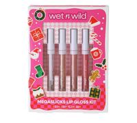 Wet n Wild, Kit Gloss MegaSlicks, 4 Teintes | 4 Gloss Ultra-Brillants, Fini Lisse et Brillant, Kit Format Voyage, Cadeau de Noël
