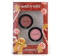 Wet n Wild Merry Blushmas Set, Coffret Cadeau de Maquillage Comprenant 2 Blushs Crème Effet Hâlé, Enlumineur à Intensité et Couvrance Modulables