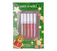 Wet n Wild Mistletoe Magic Vault, Coffret Cadeau de Maquillage Comprenant 5 Gloss Raffermissants et Nourrissants à Base de Peptides et de Collagène, Kit Gloss Effet Brillant et Volume