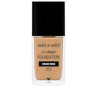 Wet n Wild Photo Focus Matte Foundation, Fond de Teint Liquide Mat Modulable, Sans Effet Flashback, Fini Flouteur de Pores pour Tous Types de Peau, Cream Beige