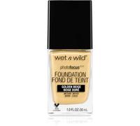 Wet n Wild, Photo Focus Foundation Matte, Fond de Teint Haute Couverture avec Complexe Ajusteur de Lumière, Sans Trace Blanche, Rendu Prêt à Être Photographié, Finition Mate, Vegan, Golden Beige