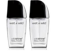 wet n wild Shine Nail Color - Protecteur d'Ongles Transparent (Lot de 2 x 12,3 ml)