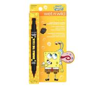 Wet n Wild Spongebob Double The F.U.N. Eyeliner Liquide, Eyeliner Liquide Hautement Pigmenté avec Tampon Triangle pour des Looks Amusants et Créatifs, Teinte Best Day Ever