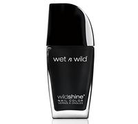 wet n wild - Wild Shine Nail Color - Application facile & rapide - Fini brillant - Teinte Black Creme - 100% Cruelty Free noir