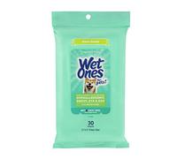 Wet Ones for Pets Lingettes hypoallergéniques extra douces pour chien avec hamamélis pour le museau, les yeux, les oreilles | Lingettes Wet Ones sans parfum pour tous les chiens avec fermeture humide