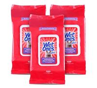 Wet Ones for Pets Lingettes rafraîchissantes multi-usages pour chats à l'aloe vera, 100 ct - Lot de 3 | Lingettes de nettoyage pour chat faciles à utiliser | Lingettes rafraîchissantes pour le toilettage des animaux de compagnie au parfum frais