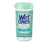 Wet Ones Lingettes extra douces pour les mains pour peaux sensibles, hypoallergéniques, 40 Ea
