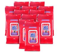 Wet Ones Lot de 12 lingettes rafraîchissantes multifonctions pour chats à l'aloe vera | Lingettes nettoyantes faciles à utiliser pour le toilettage des chats au parfum frais | 100 lingettes pour chat
