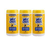 Wet Ones Lot de 3 lingettes multi-usages pour animaux de compagnie avec baking soda, 50 Count