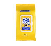 Wet Ones Pet Desmellizing Lingettes de cuisson multi-usages avec motif chien de soude pour démelliser tous les chiens sur un point d'éclaboussures tropical, Wet Ones Wipes for