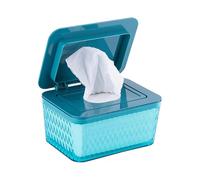 Wet Wipes Storage Box, Tissue Storage Box Case with Sealed Lid, Dorm Kitchen Dustproof Wipe Dispenser Holder (blue)