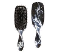 WetBrush Shine Enhancer Brush with Soft Intelliflex and Natural Boar Bristles to Help Distribute Hairs Natural Oils without Breaking Hair, Metalic Marble Onyx