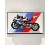WETCEAOM Cadre Compatible avec Lego Technic BMW M 1000 RR 42130 Motorcycle, Tableau d'affichage Mural Compatible avec Lego Les Amateurs, Taille : 65x40 cm（sans modèle）