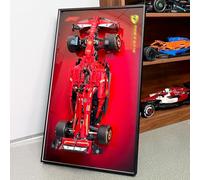 WETCEAOM Cadre Compatible avec Lego Technic SF-24 F1 Voiture 42207, Tableau Mural Compatible avec F1 Les Amateurs,Wall Display Frame for Adult Collectibles -75x45 cm(NO Car)