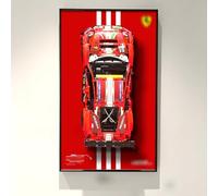 WETCEAOM Cadre d'affichage Mural Compatible avec Lego Technic 42125 Ferrari 488 GTE AF Corse #51, Tableau d'affichage Mural Compatible avec Lego Les Amateurs, Taille : 75x45 cm（sans modèle）