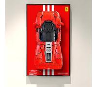 WETCEAOM Cadre d'affichage Mural Compatible avec Lego Technic 42143 Ferrari Daytona SP3, Tableau d'affichage Mural Compatible avec Lego Les Amateurs, Taille : 75x45 cm