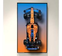 WETCEAOM Cadre for Lego Technic McLaren F1 42141, Formula 1 Tableau Mural pour Lego Les Amateurs, 75x45 cm Style dégradé Support Mural de Voiture (Seulement Le Cadre)