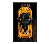 WETCEAOM Cadre Mural Compatible avec Lego Technic P1 42172, Panneau de Montage Mural Compatible avec Les Blocs de Construction Lego, Taille : 75x45 cm (sans modèle) (Black)
