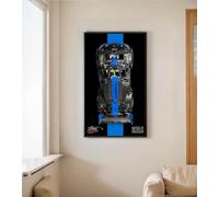 WETCEAOM Cadre Mural pour Lego Technic Voiture de Course Porsche GT4 e-Performance, Tableau d'affichage Mural pour Lego 42176, Taille : 50x30 cm（sans modèle）