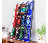 WETCEAOM Cadre pour Lego F1 Speed Champions 10in1 avec Bande LED à Trois Températures de Couleur, Compatible avec Lego F1 Wall Display 77242-77251, Cadre Mural（NO Car） (Rouge-Bleu)