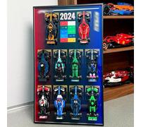 WETCEAOM Cadre pour Lego F1 Speed Champions 10in1, Compatible avec Lego F1 Wall Display 77242-77251, Wall Frame for Adult Collectibles, Compatible with Lego F1 Picture Frame（No Car） (Rouge et Bleu)