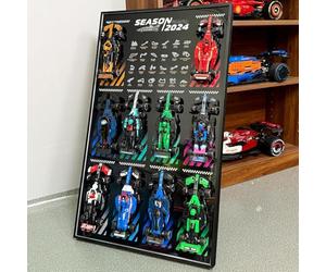 WETCEAOM Cadre pour Lego F1 Speed Champions 10in1, Compatible avec Lego F1 Wall Display 77242-77251, Wall Frame for Adult Collectibles, Compatible with Lego F1 Picture Frame（No Car） (Noir)