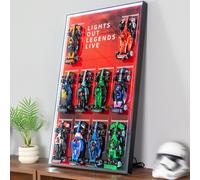 WETCEAOM Cadre pour Lego F1 Speed Champions 66802 10in1 avec Bande LED à Trois Températures de Couleur, Compatible avec Lego F1 Wall Display 77242-77251, Cadre Mural（NO Car） (Rouge)