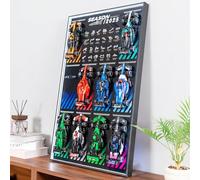 WETCEAOM Cadre pour Lego F1 Speed Champions 66802 10in1 avec Bande LED à Trois Températures de Couleur, Compatible avec Lego F1 Wall Display 77242-77251, Cadre Mural（NO Car） (Noir)