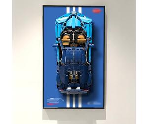 WETCEAOM Cadre pour Lego Technic Bugatti Chiron 42083, Tableau d'affichage Mural pour Lego Les Amateurs, Taille : 75x45 cm（Il n'y a Pas de modèle）