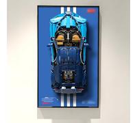 WETCEAOM Cadre Tableau Compatible avec Lego Technic 42083, sans Voiture | Cadre Tableau d'affichage Mural Compatible avec Lego 42083, Taille: 75x45 cm, Conçu pour Les Passionnés de Supercars