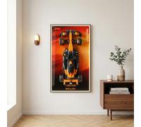 WETCEAOM Panneau mural lumineux à LED compatible avec Lego Technic McLaren MCL39 42228 - Compatible avec cadre de montage mural de voiture Lego, télécommande d'éclairage COB 3 couleurs 4 modes (sans