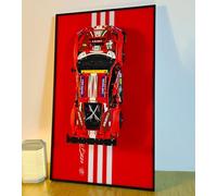 WETCEAOM Panneau mural pour Lego Technic Ferrari 488 GTE AF Corse 51 42125, compatible avec Lego Ferrari, idées cadeaux pour les amateurs de support mural de voiture, 45 x 74,9 cm, affichage