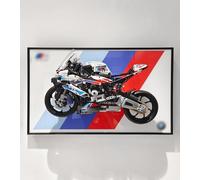 WETCEAOM Tableau d'affichage Mural Compatible avec Lego Technic BMW M 1000 RR 42130 Motorcycle, Cardre Compatible avec Lego Les Amateurs, Taille : 65x40 cm（sans modèle）