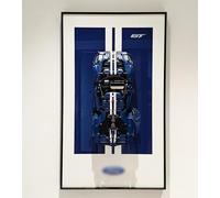 WETCEAOM Tableau d'affichage mural pour Lego Technic Ford-GT 42154,Cadre pour Lego les amateurs, taille : 75x45 cm
