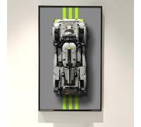 WETCEAOM Tableau d'affichage Mural pour Lego Technic Peugeot 9X8 24H Le Mans Hybrid Hypercar, Panneau de Montage Mural pour Les Blocs de Construction pour Lego 42156 , Taille : 75x45 cm (sans modèle)