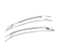 WETCL 2 Pièces Couvercle de Phare Antibrouillard pour Civic 11th generation 2022, Durable Cadre de Garniture de Couvercle de Feu Antibrouillard,Silver electroplated