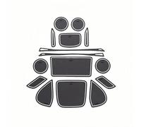 WETCL Coussinets Fente Porte Voiture pour Toyota Yaris Cross 2020, Tapis Antidérapant Anti-poussière Automobiles Dessous Verre Accessoires,White