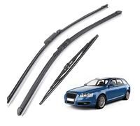 WETCL D'essuie-Glace Avant et Arrière pour Audi A6 C6 4F Allroad Quattro 2006-2011, Ensemble De Balais D'essuie-Glace Avant Et Arrière Durable Accessoires