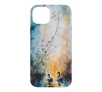 Wetlands Preserve Canards Aquarelle Art Observation des Oiseaux Coque pour iPhone 15 Plus