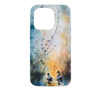 Wetlands Preserve Canards Aquarelle Art Observation des Oiseaux Coque pour iPhone 15 Pro