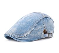 WETOO Casquette Beret Homme Reglable Plate Vintage Lvy Chapeau