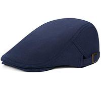 WETOO Casquette Beret Homme Reglable Plate Vintage Lvy Chapeau