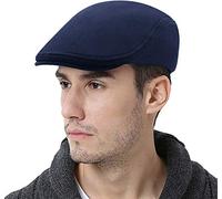 WETOO Casquette Beret Homme Reglable Plate Vintage Lvy Chapeau - Chasse Casquette Camionneur Chapeau, blue, One Size