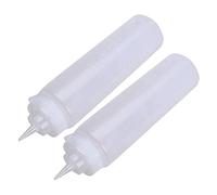 WETPET 2X Distributeur en Plastique Transparent Blanc de Bouteille de Compression de Sauce 250Ml avec Le Chapeau